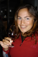 Nikki tasting a yummy shiraz at Richmond Grove Winery, Barossa Valley