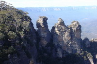 View of the Three Sisters from the Queen Elizabeth Lookout, Blue Mountains