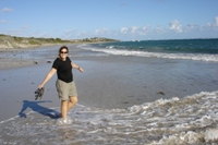 Nikki on the beach at Horrocks