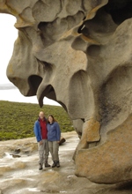 Us at Remarkable Rocks, Kangaroo Island