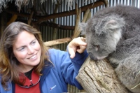 Nikki with Koala at Pandana Wildlife, Kangaroo Island