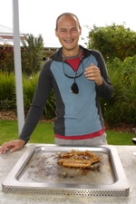 Ian cooks up a barbie lunch at Evans & Tate, Margaret River