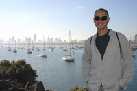 Ian on St Kilda pier, Melbourne