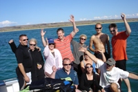 Our whale shark tour group at the end of the day, Tantabiddi