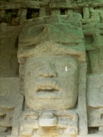 Stucco Mask of Kinich Ahau at Lamanai