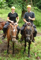 Us horse-riding at Pozo Azul