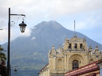Another view of Volcan Agua from the streets of Antigua