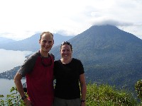 Us on top of the Indian Nose, Lago de Atitlan