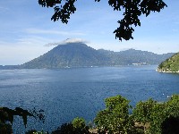 View to Volcan San Pedro on walk from Jaibalito to Santa Cruz, Lago de Atitlan
