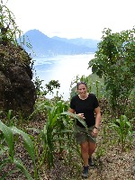 Nikki on hike up to Solola, Lago de Atitlan