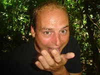 Ian enjoying a tasty snack of live termites!