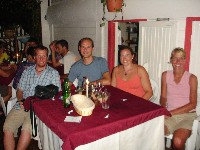 Us with Craig and Shannon at Picolo?s, Utila