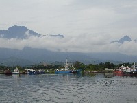 View from the ferry on the way to Utila
