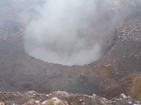 The Santiago crater of Volc&aacute;n Nindiri spewing out plenty of sulphurous gases
