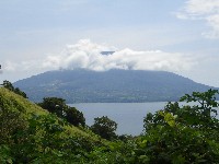 View to Volcan Maderas from the Mirador at Charco Verde