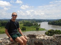 Ian on top of the fort of El Castillo