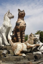 Famous Cat statue, Kuching, Sarawak