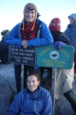 Us at the summit of Mt Kinabalu - hooray!