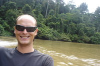Ian on boat ride back to Kuala Tahan, Taman Negara