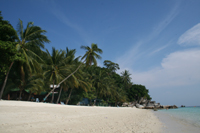 Beach in front of Abdul's Chalets, Pulau Perhentian Besar
