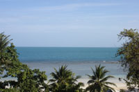 View from our balcony at Sandy Bay Bungalows, Koh Phangan