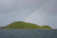 Rainbow seen from ferry to Chumphon