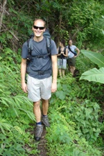 Ian trekking through Doi Chiang Dao National Park, Trek Day 1