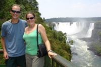 Us with our first glimpse of the Devil's Throat, Parque Nacional Iguacu