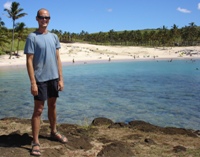 Ian at Anakena Beach, Easter Island
