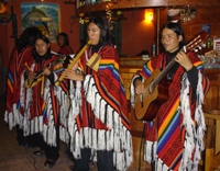 Band playing traditional Andean music, Cusco