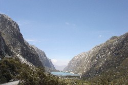 View back to Laguna Llanganuco near start of hike