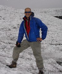 Ian posing on the Pastoruri Glacier