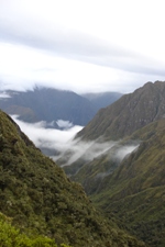 Early morning mist in the valley, near Pacamayo campsite