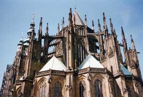 St Vitus's Cathedral in Prague Castle (view from the back)
